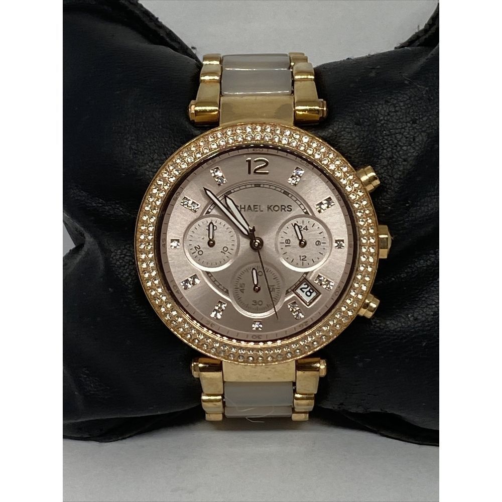 Michael Kors Parker MK5896 Womens Stainless Steel Analog Dial Quartz Watch XWO3